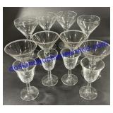 Flat of Misc. Stemmed Glasses