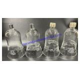 Vintage Etched Glass Votives