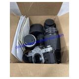 Box of Misc Camera & Lenses