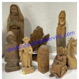 Wooden Hand Carved Figurines
