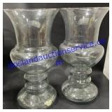 Pair of Large Glass Vases