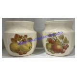 Pair of Ceramic Fruit Jars