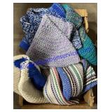 Box of Misc. Knitted Rugs & Placemats