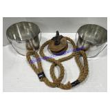 Pulley w/ Rope & Pair of Buckets