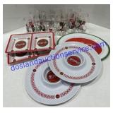 Coca Cola Collectible Christmas Glasses &