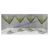 Lot of (4) Stemmed Martini Glasses