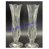 Gorham Full Lead Crystal Vases (8")