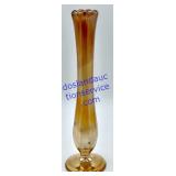 Dugan Marigold Carnival Glass Vase (9")