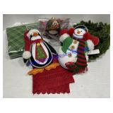 Christmas Table Cloth , Bows , Table Runner &
