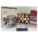 Christmas Platter, Container, Cards , Snow Globe