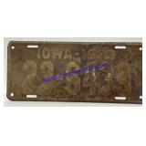 1933 Iowa License Plate