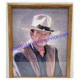 Framed John Wayne Print (22 x 18)