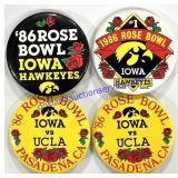 Lot of (4) 1986 Rose Bowl Buttons