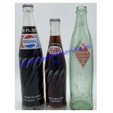 Lot of (3) Glass Soda Bottles
