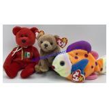 Lot of (3) Retired 1999 TY Beanie Babies - Mint