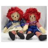 Stuffed Raggedy Ann & Andy Dolls (27")