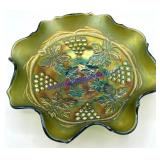 Blue Northwood Carnival Glass Bowl (8")