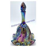 Fenton Cobalt Marigold Carnival Glass Bell (7")