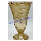 Jeanette Glass Iris & Herringbone Vase (9")