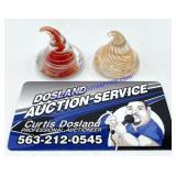 Pair of Mini Glass Blown Glassdrops