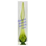Green Glass Swung Stretch Vase (24")
