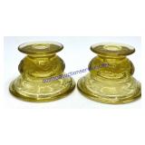 Set of Madrid Yellow Depression Glass