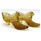 Pair of Amber Glass Shoes