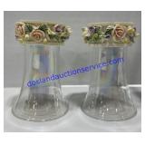 Victorian Rose Light Covers & Frosted Tear Drop