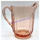 Pink Depression Glass Pitcher (6")