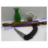 Misc Rolling Pin , Coffee Cup , Vase & Fillet