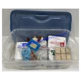 Container With Misc Stamps & Ink