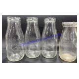 (4) 1 Pint Milk Jugs