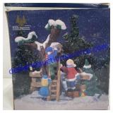 Holiday Expressions Hand Painted Winter Scene