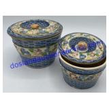 Basket Pottery W/ Lids