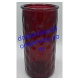 Red Glass Decorative Vase (10")