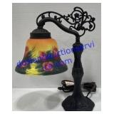 Vintage Decorative Rose Lamp 13" Tall