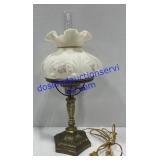 Fenton Lamp Hand Painted & Signed ( Couple Of