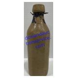 Glazed Beer or Cider Stoneware Bottle