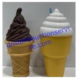 Ice Cream Come Cup W/ Straw & Ice Cream Come