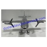 Metal Plane W/ Rolling Wheels