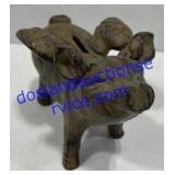 Cast Iron Pig W/ Wings Piggy Bank