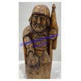 Wood Carved Figurine 11" Tall