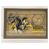 Iowa Hawkeyes Clock 19"x13"