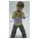 Willow Tree Boy W/ Golden Heart (5")