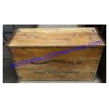 Mishawaka Woolen MFG . Co. Wooden Chest