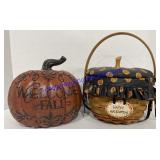 Pumpkin Longaberger Basket & Decor Pumpkin