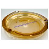 Vintage Peach Glass Ashtray