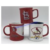 Lot of (3) St. Louis Cardinal Mugs