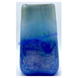 Aqua Blue Glass Vase (9")