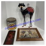Tin , Tin Cat , Cat Picture & Platter